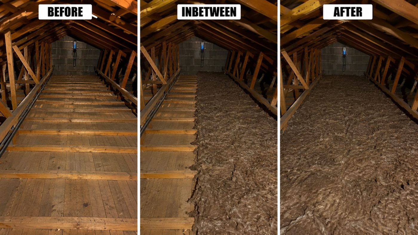 Completed Knauf mineral wool loft insulation in Headington, Oxford
